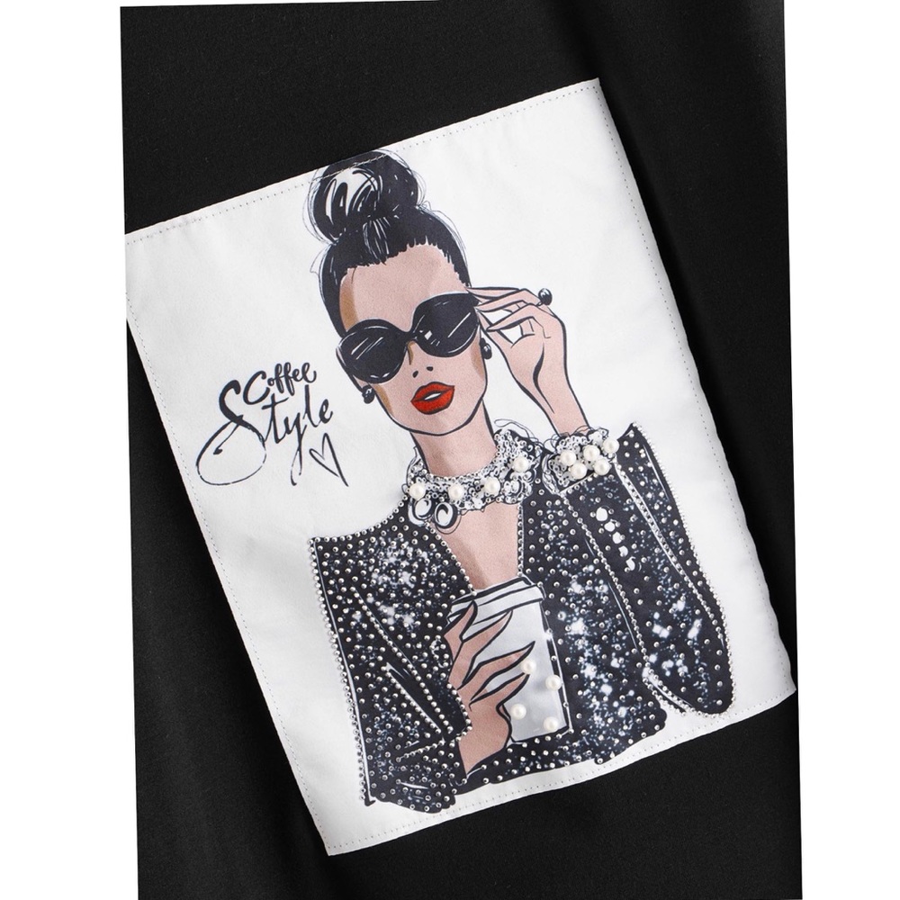 💝 SOLGAN & FIGURE PRINT TEE - Picture 4 of 4